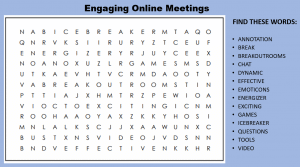 Example Sheet to Engage Online Team Meetings Slider